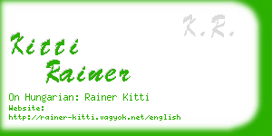 kitti rainer business card